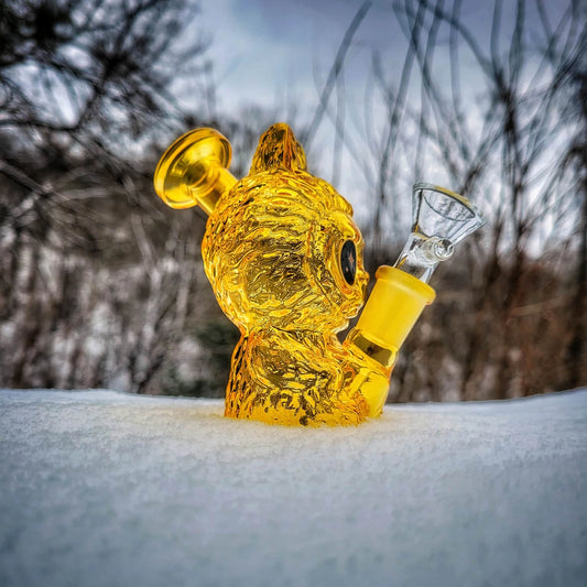 "Yellow Lafu" Waterpipe By Sesh Gear Glass