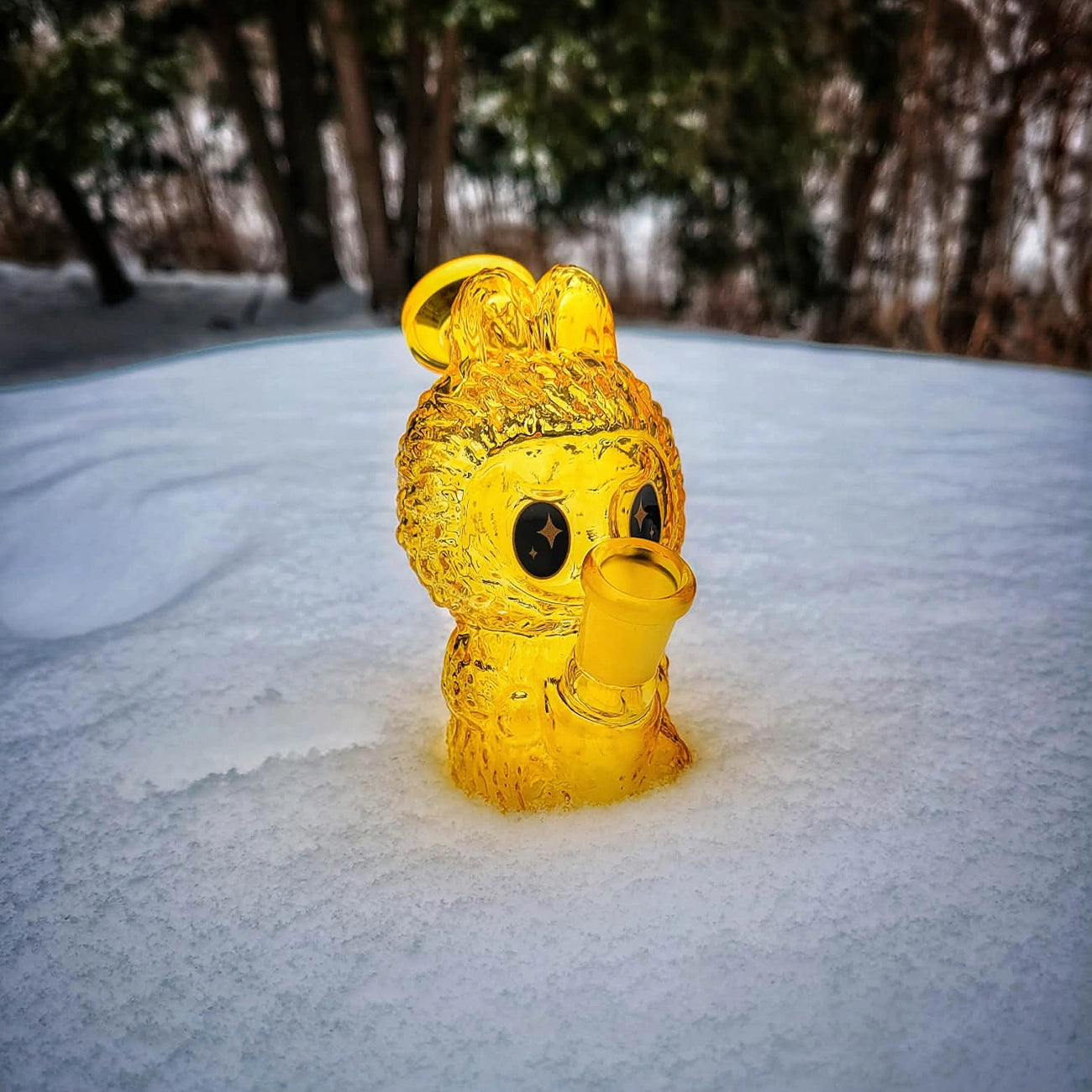 "Yellow Lafu" Waterpipe By Sesh Gear Glass