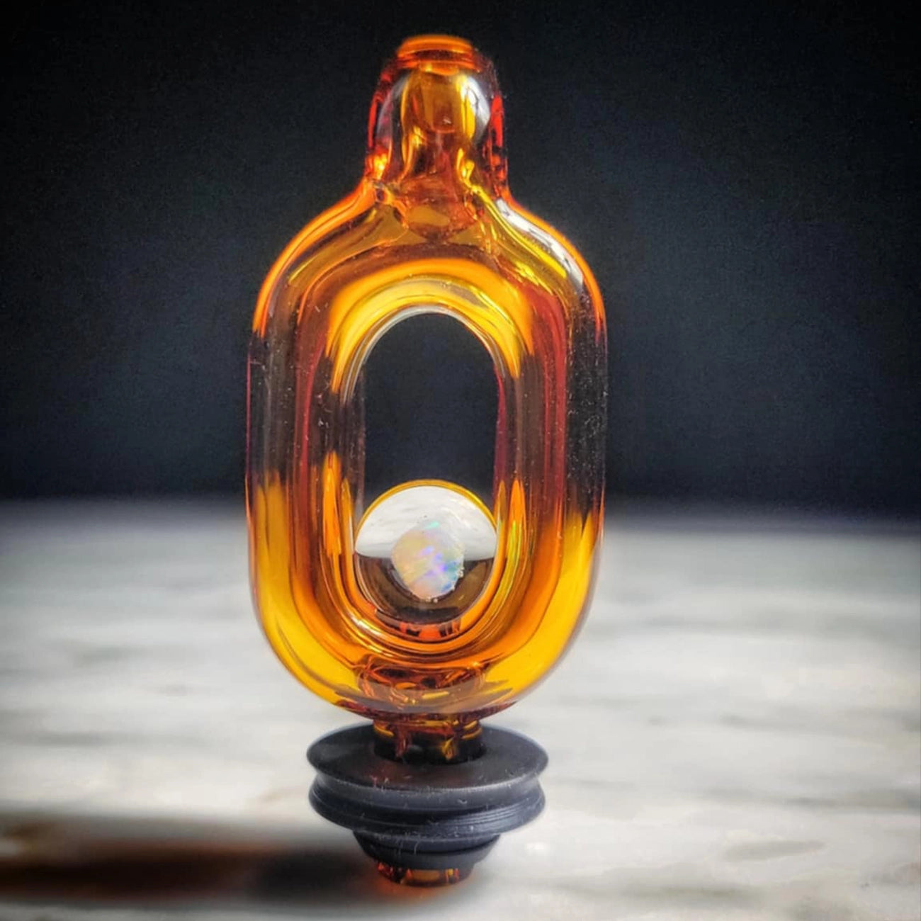 "Amber" Puffco Pivot Tip By JNG Glass