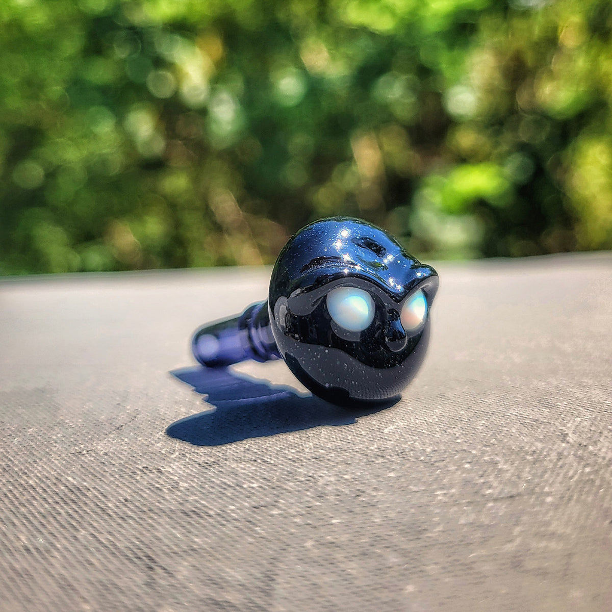 "Jet Black" Monster Face Dr.Dabber Switch Go Joystick Cap By Meademade Glass