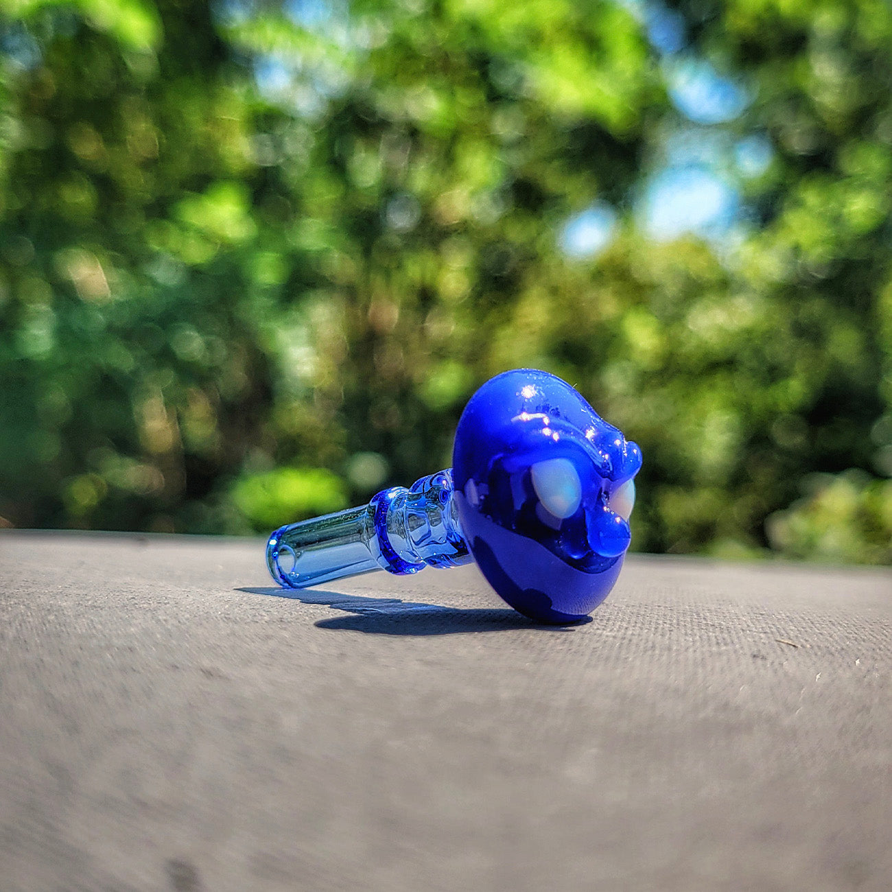 "Blue Cheese" Monster Face Dr.Dabber Switch Go Joystick Cap By Meademade Glass