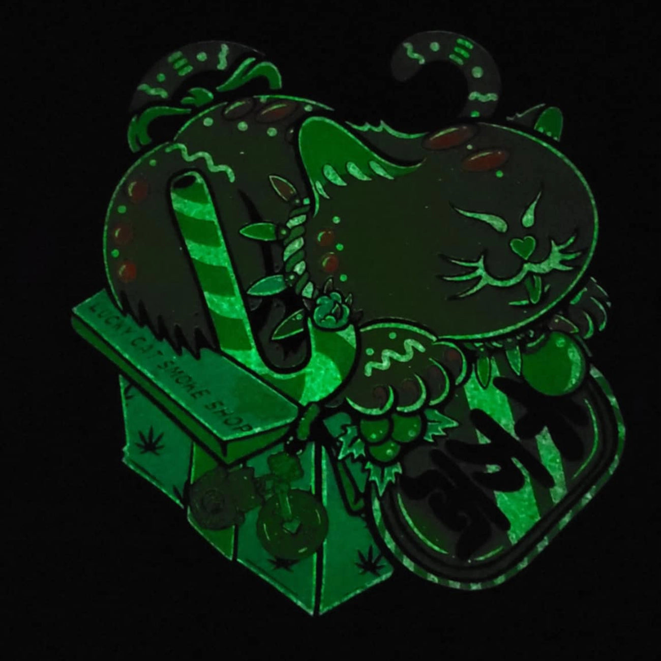 "Christmas Gingerbread Lucky Cat" Moodmat By Dark Mountain x Lucky Cat