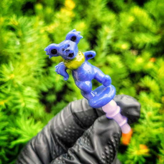 "Dark Blue Dead Bear" Joystick By Lazy Glass