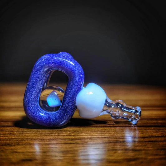 "Blue Lotus Blizzard" Joystick Cap By JNG Glass