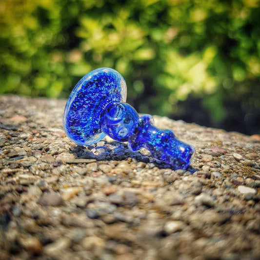 "Blue Crushed Dichro" Joystick Cap By Moonboot 710 Glass