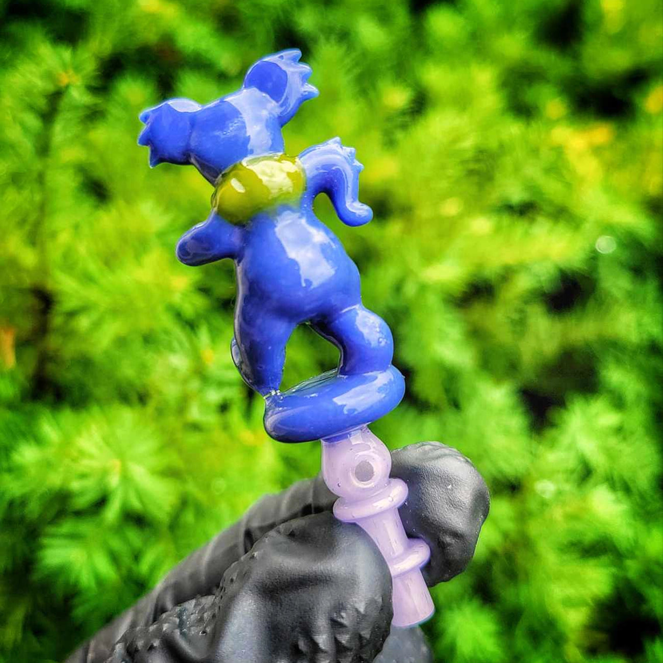 "Dark Blue Dead Bear" Joystick By Lazy Glass