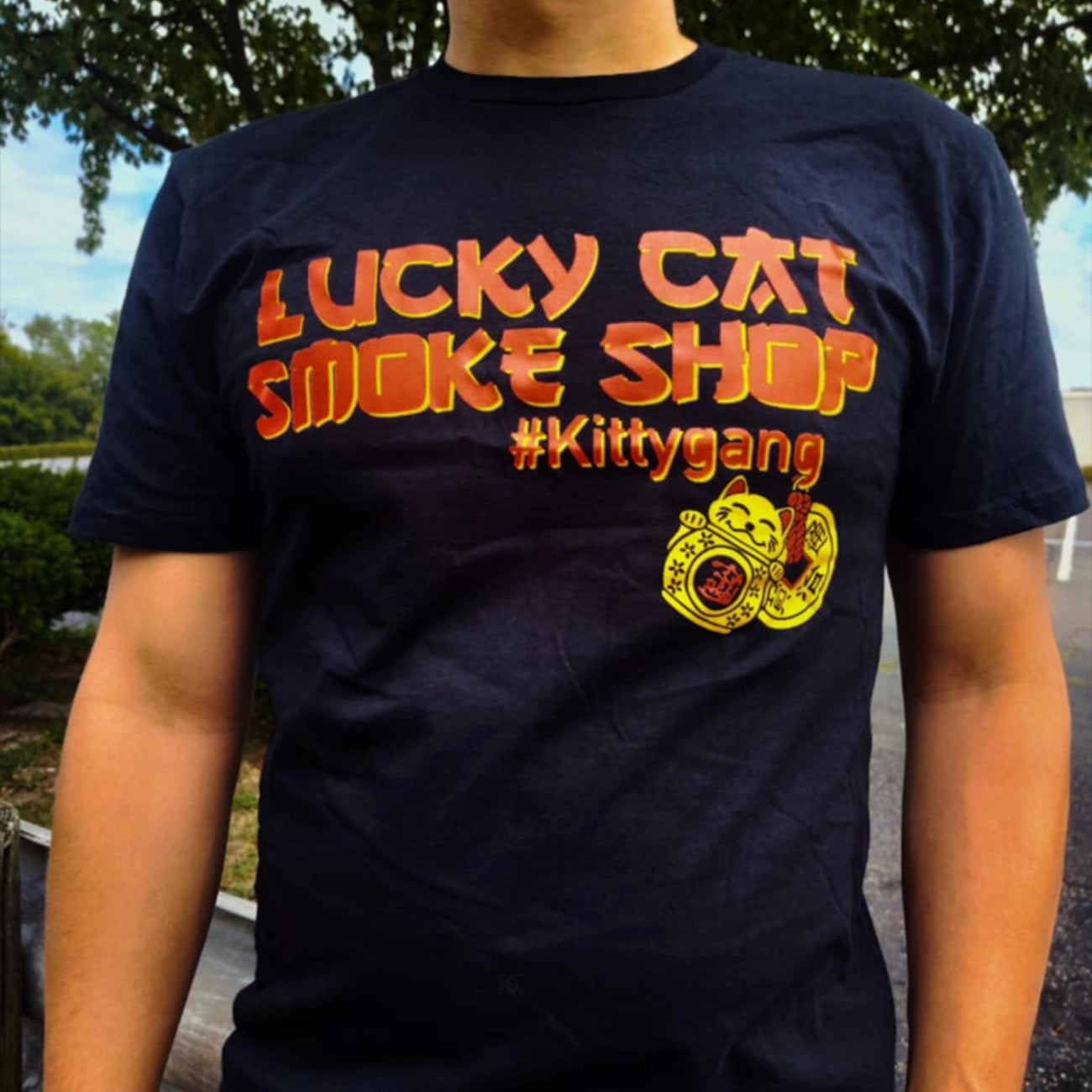 "Lucky Cat Smoke Shop" T-Shirts