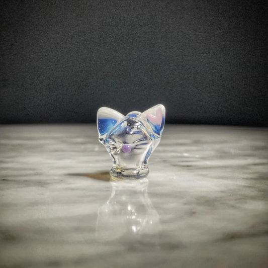"UV Cotton Candy Kitty" Puffco Pivot Tip By Cici Kitty Glass