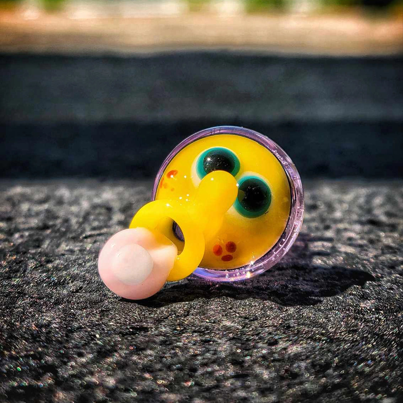 "CFL Purple Spun Bob" Joystick Cap By Disqosucks Glass