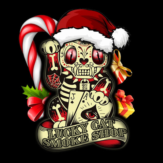 "Christmas Lucky Cat" Sticker