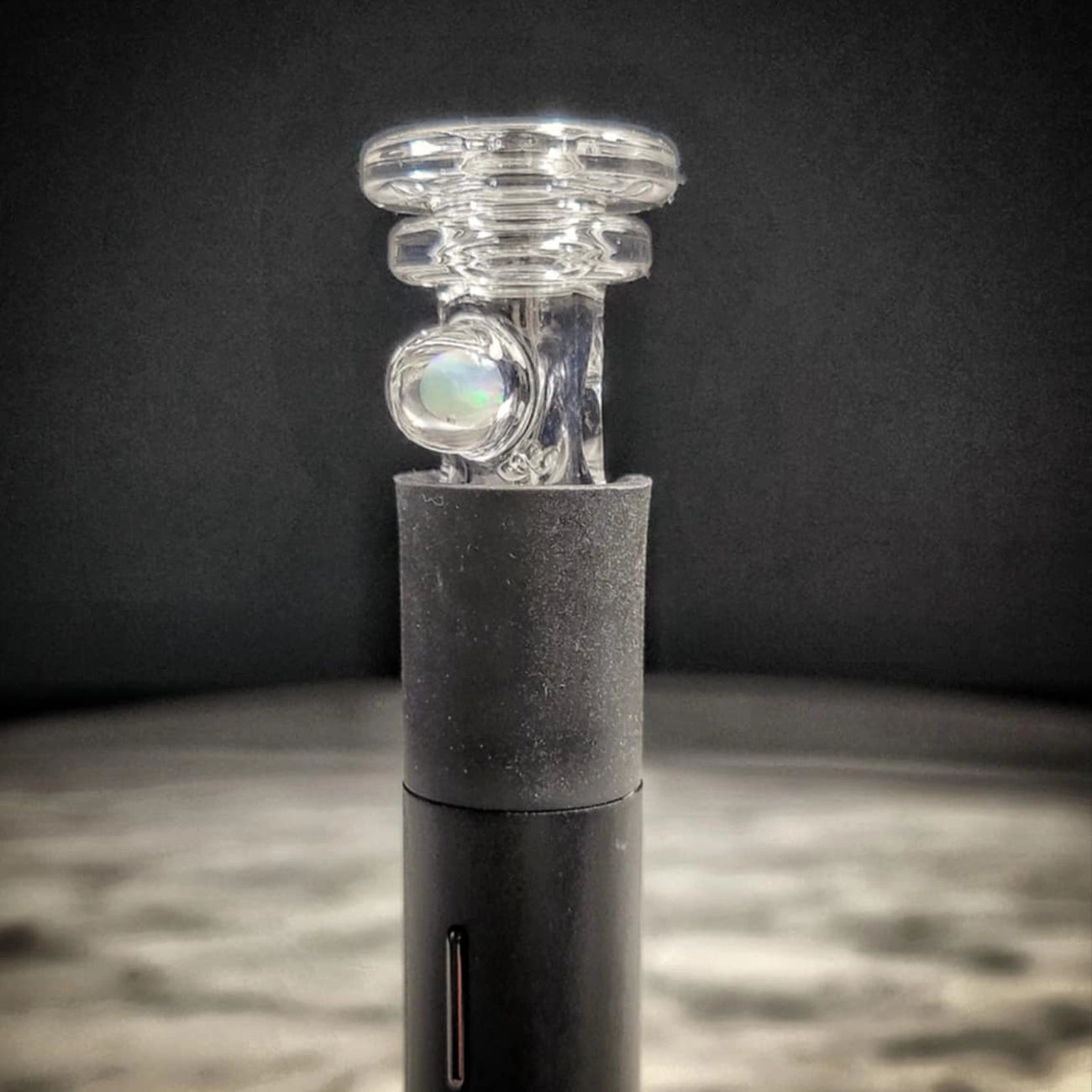 "Clear Opal Dot" Puffco Pivot Tip By Aj Surf City Tubes