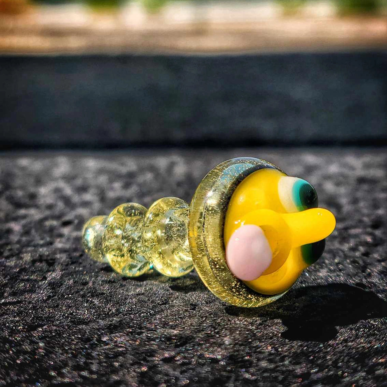 "Experimental CFL Spun Bob" Joystick Cap By Disqosucks Glass