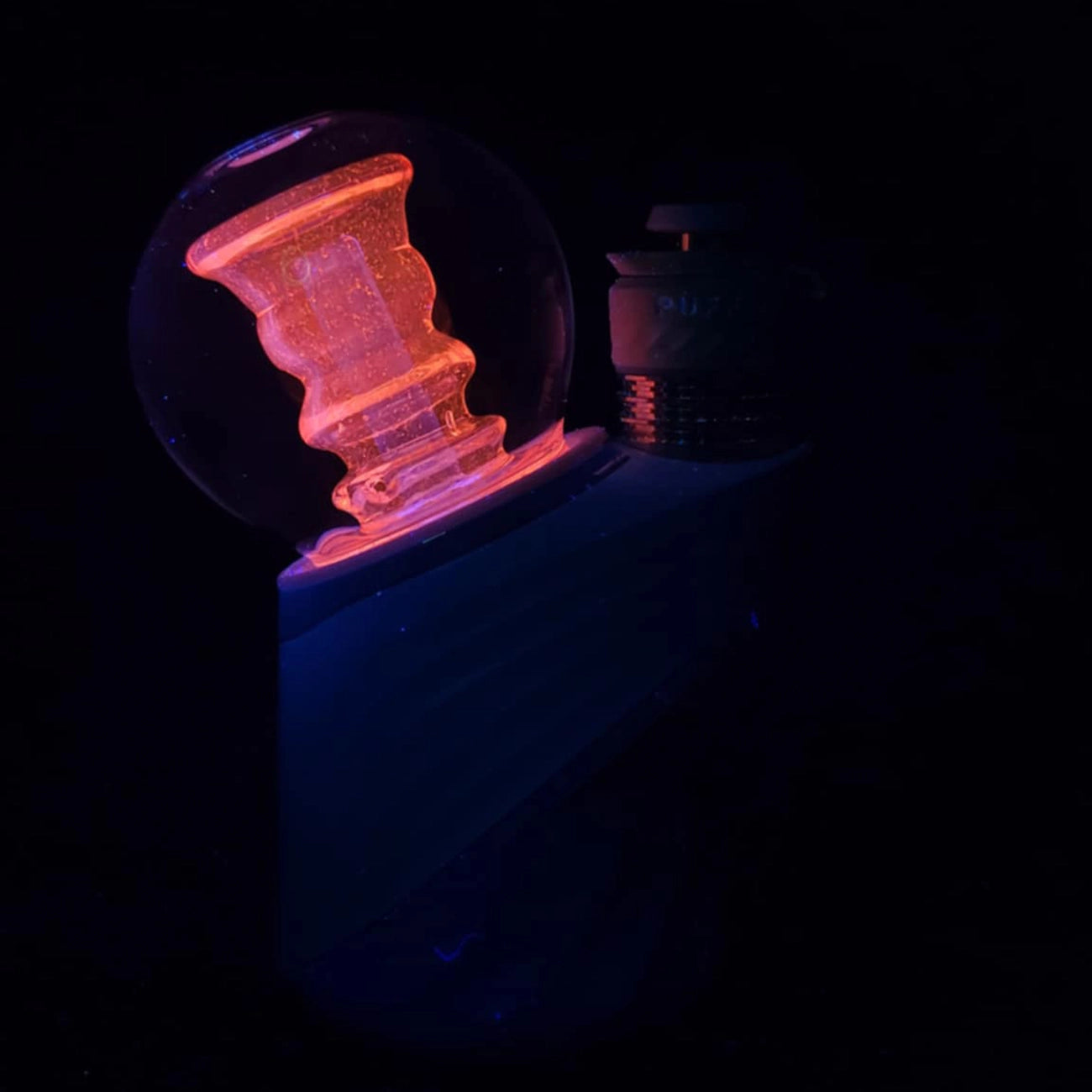 "UV Crushed Pink Proton" Puffco Orb Attachment By Flexer Jones