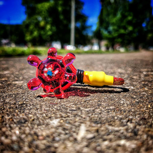 "Flexin Mario" OBE906 Glass X Tuff Tether Combo