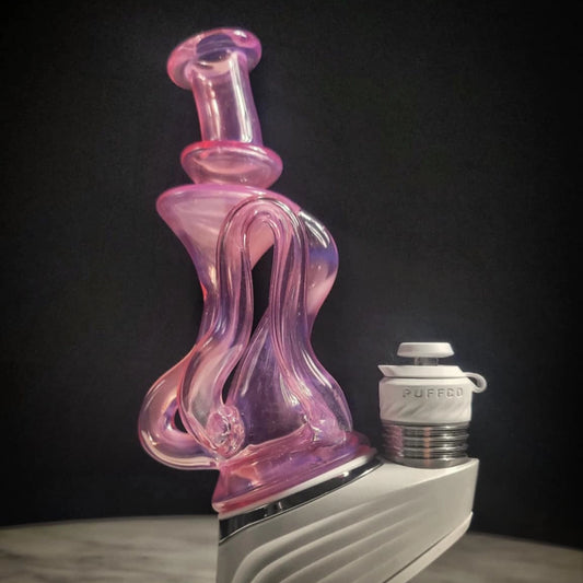 "Karamline Flow-ter Recycler" Puffco Attachment By Desi B Glass