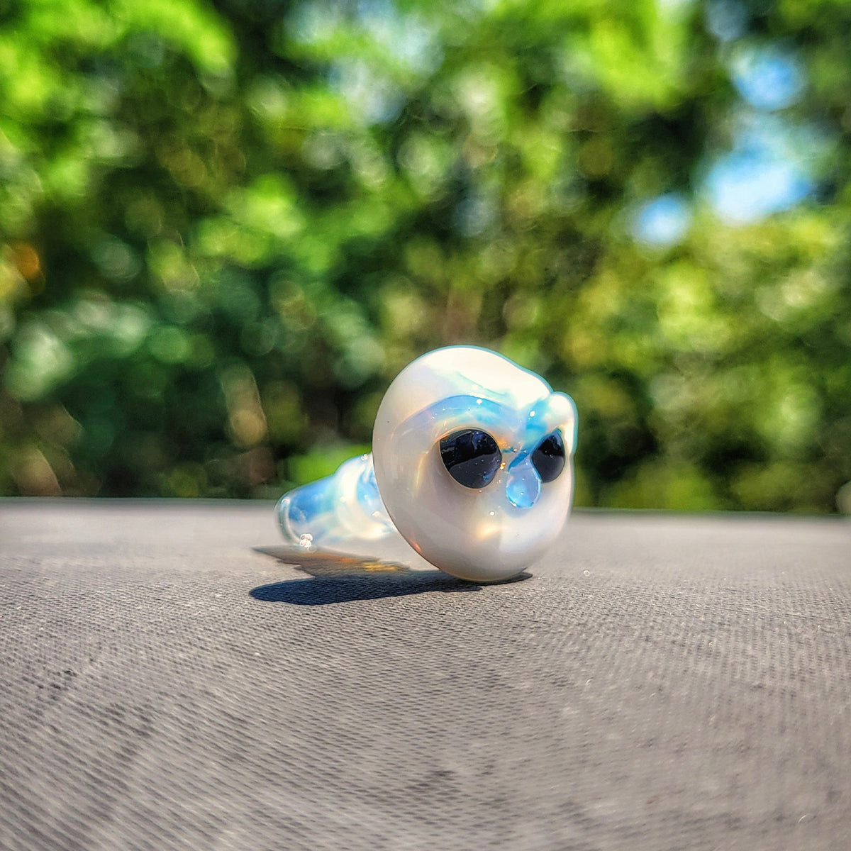 "White Rhino" Monster Face Dr.Dabber Switch Go Joystick Cap By Meademade Glass
