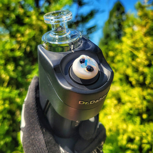 "White Rhino" Monster Face Dr.Dabber Switch Go Joystick Cap By Meademade Glass