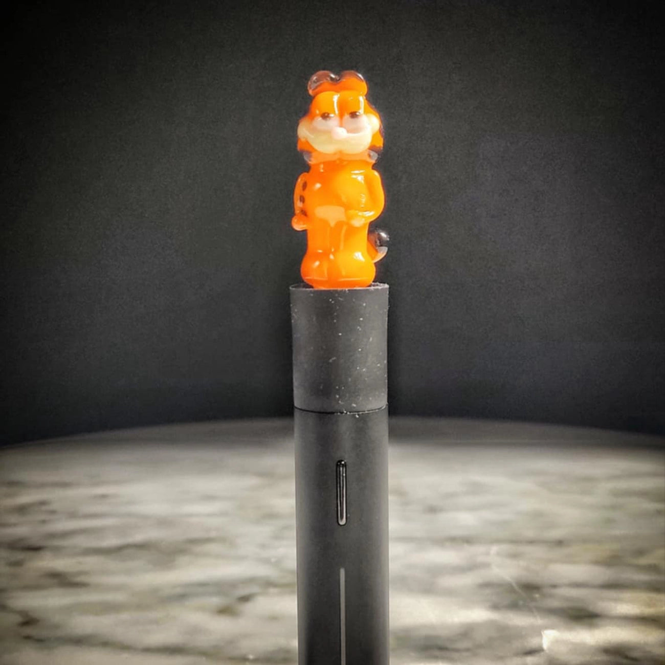 "Garfield" Puffco Pivot Tip By Tammy Baller Glass