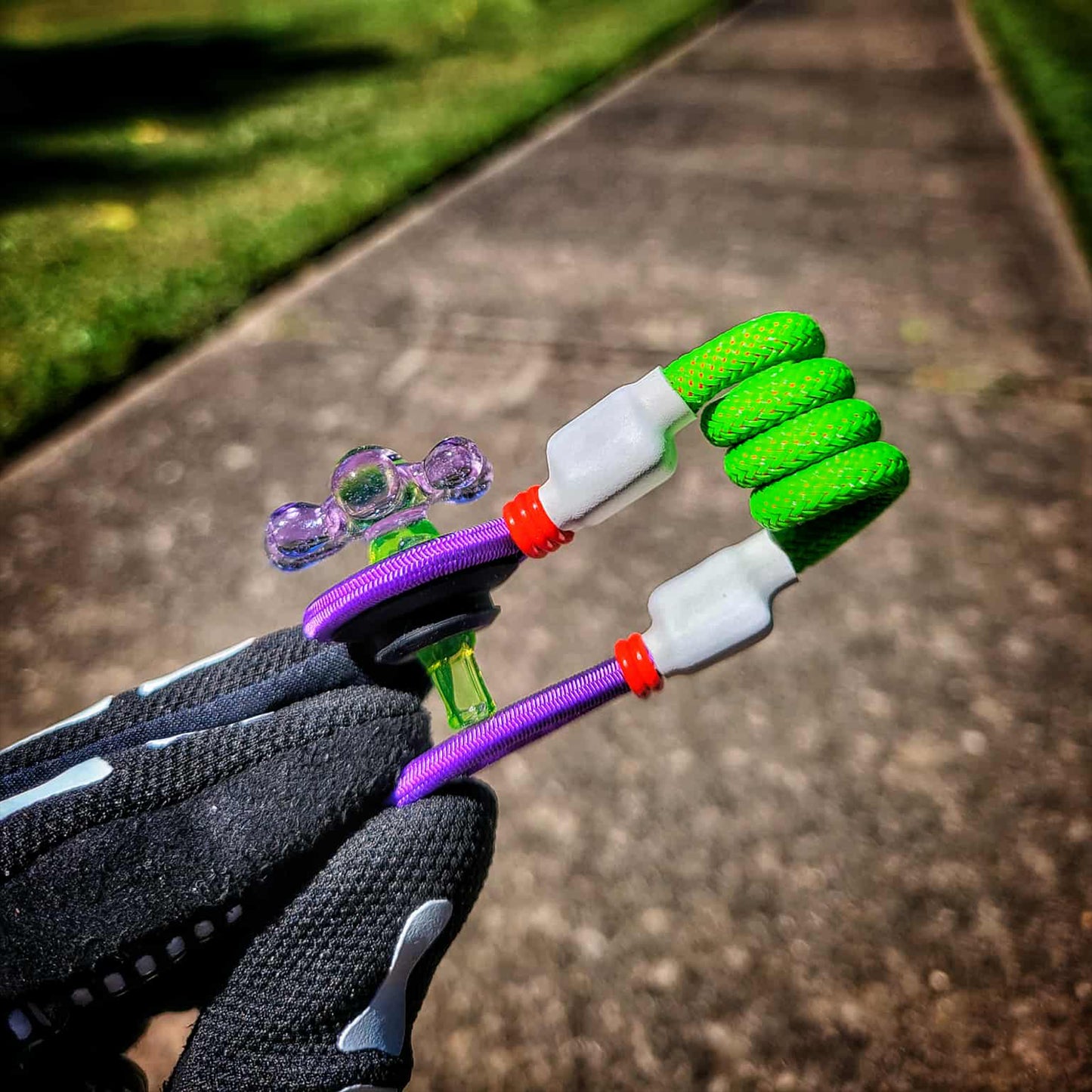 "Gengar's Multiuniverse UV" OBE906 Glass X Tuff Tether Combo