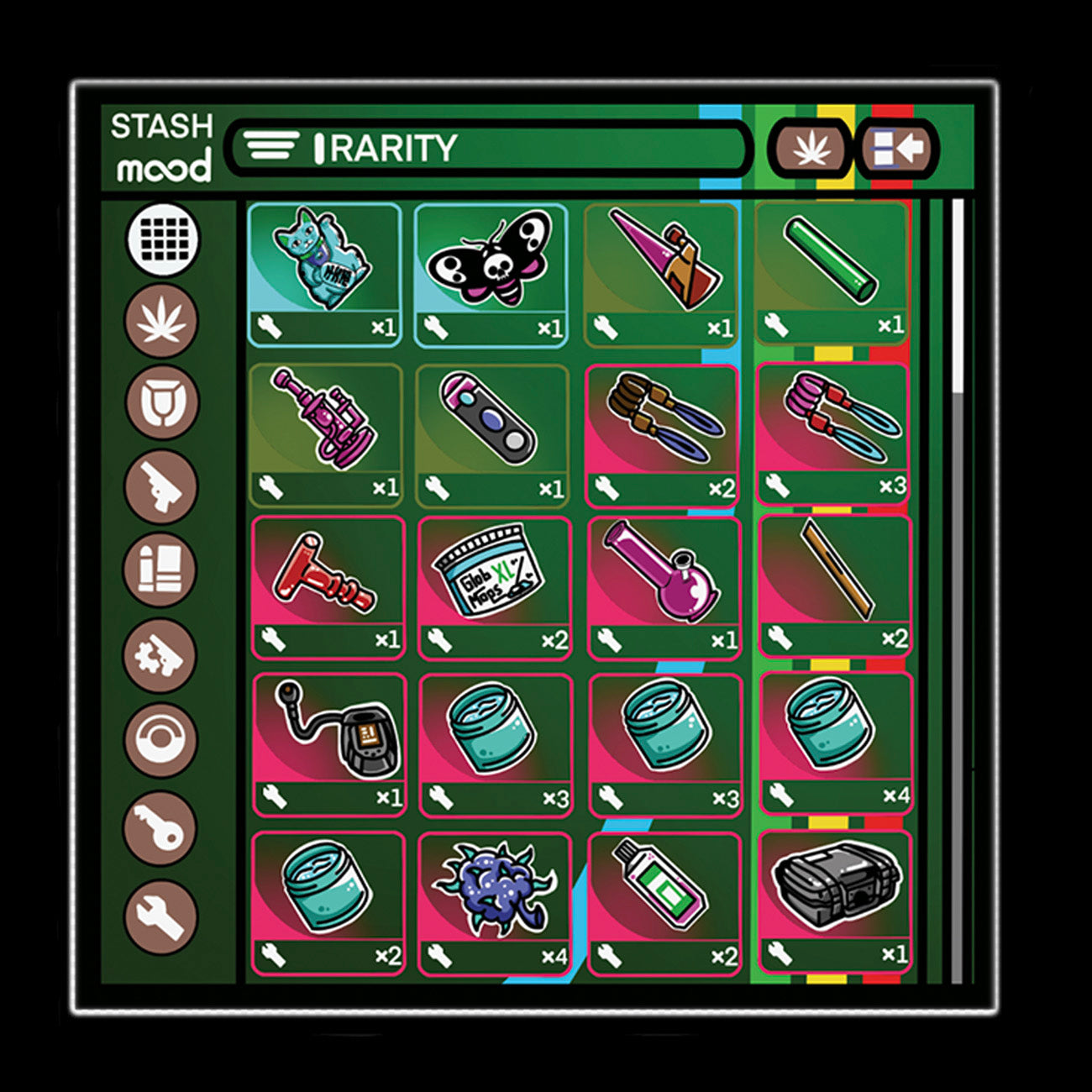 "LE Dank Raiders" Moodmat Bundle By Dark Mountain Cult & Lucky Cat Smoke Shop