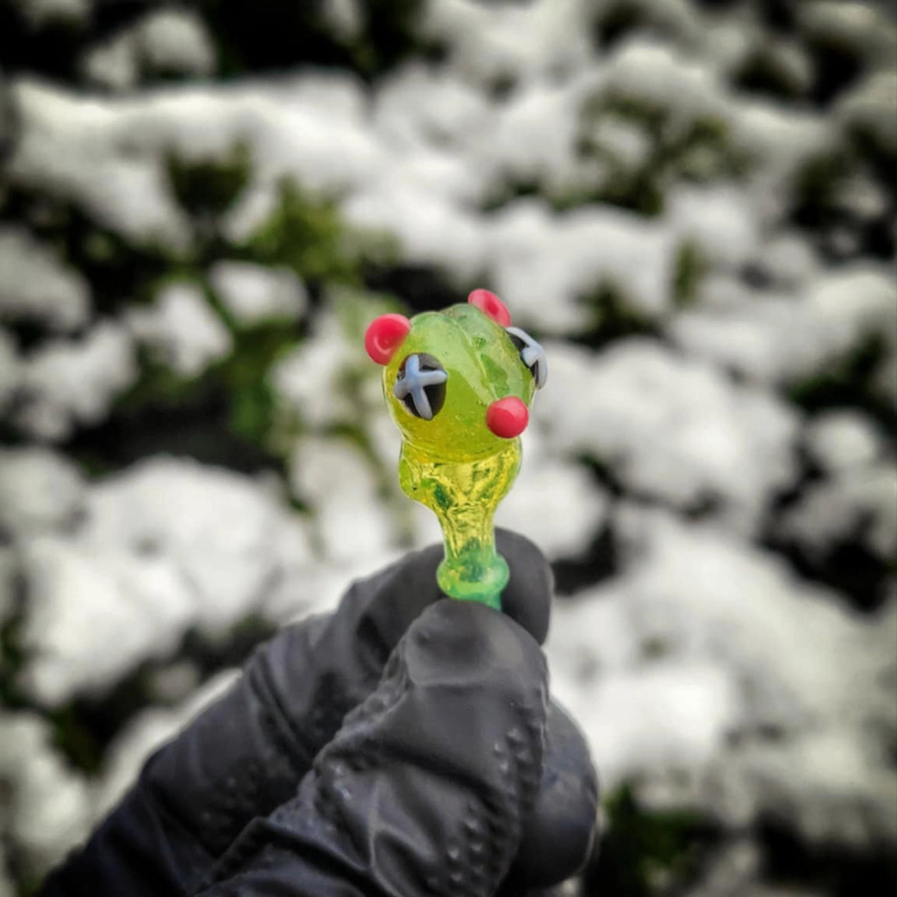 "Green Opal Mouse" Joystick Cap By Porter Glass