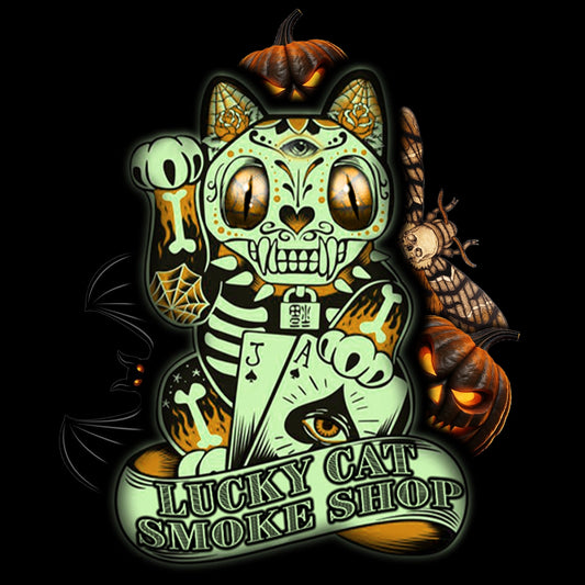 "Halloween Lucky Cat" Sticker