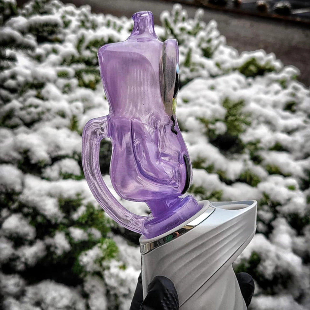 "Purple People Eater Hoodlum" Puffco Attachment By Porter Glass