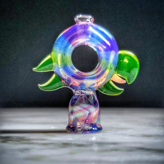 "UV Ion Blues Birdie" Puffco Pivot Tip By RJ Glass