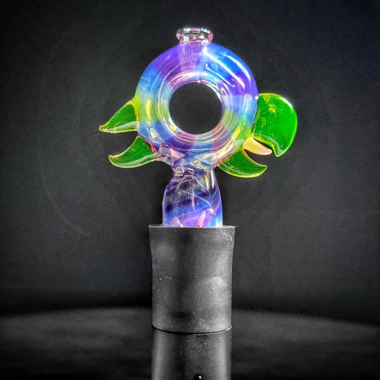 "UV Ion Blues Birdie" Puffco Pivot Tip By RJ Glass