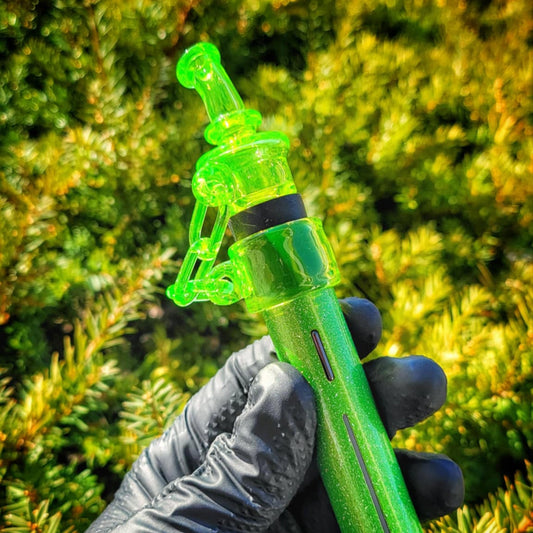 "Ion UV" Chained Puffco Pivot XL Sipper Tip By Jack Albers Glass