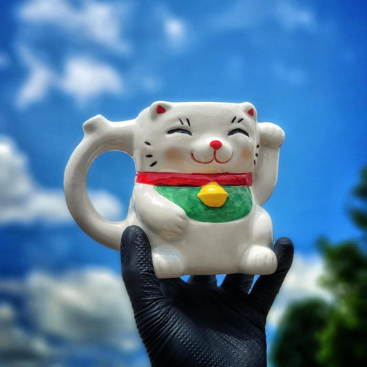 "Lucky Cat" Handpipe Mug
