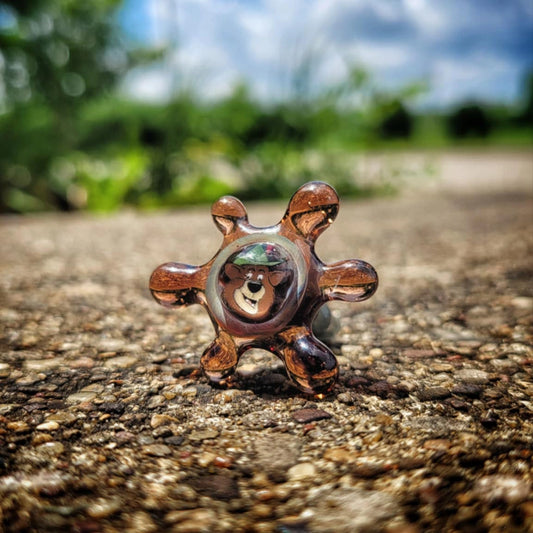 "CFL Brown Little John Splat" Joystick By OBE 906 Glass