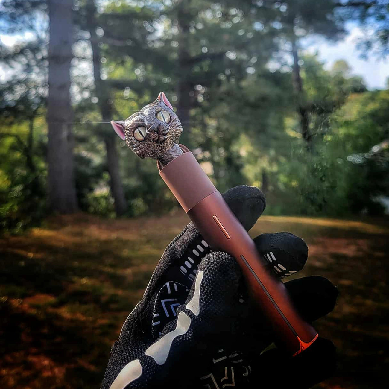 "Dragon Scale Kitty" Puffco Pivot Tip By Nathan Belmont Glass