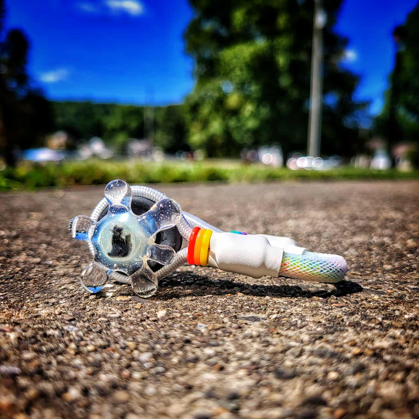 "Magic Kitty UV" OBE906 Glass X Tuff Tether Combo