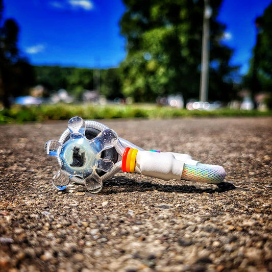 "Magic Kitty UV" OBE906 Glass X Tuff Tether Combo