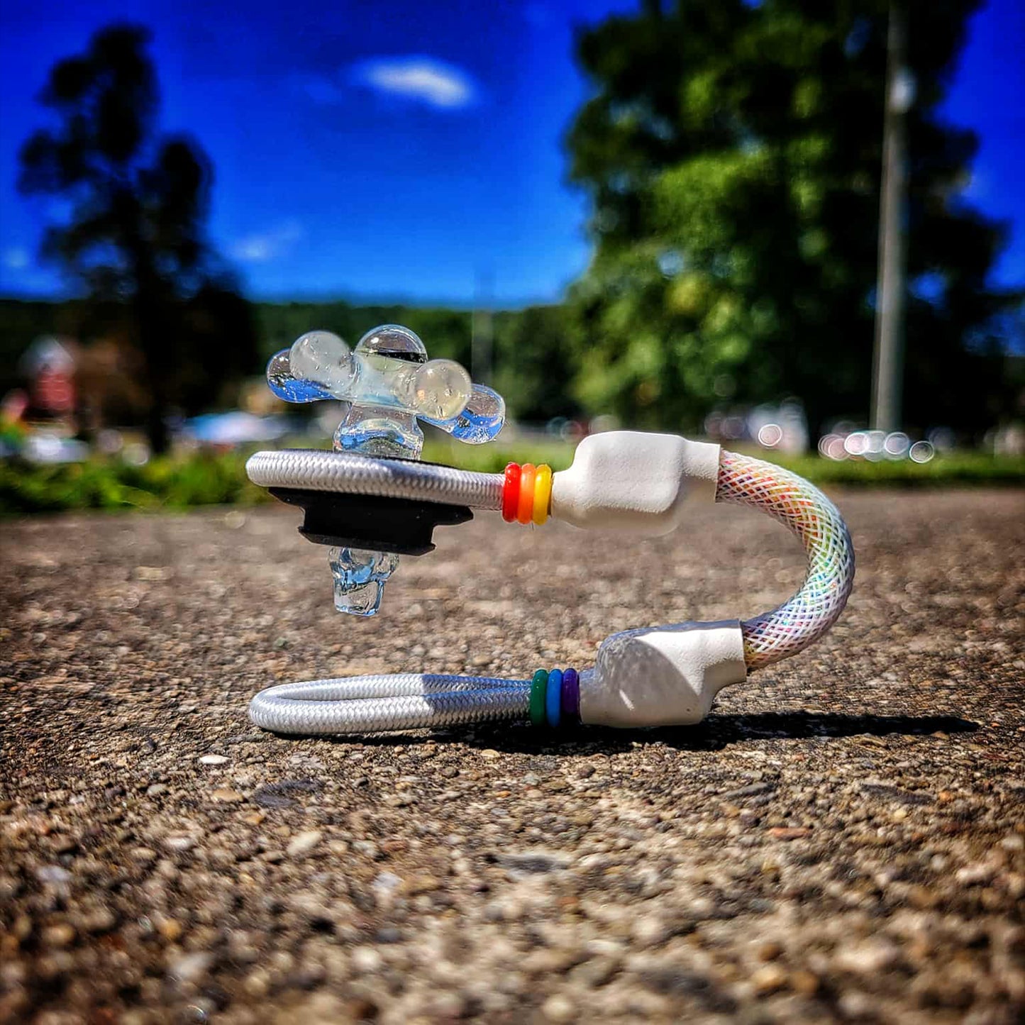 "Magic Kitty UV" OBE906 Glass X Tuff Tether Combo
