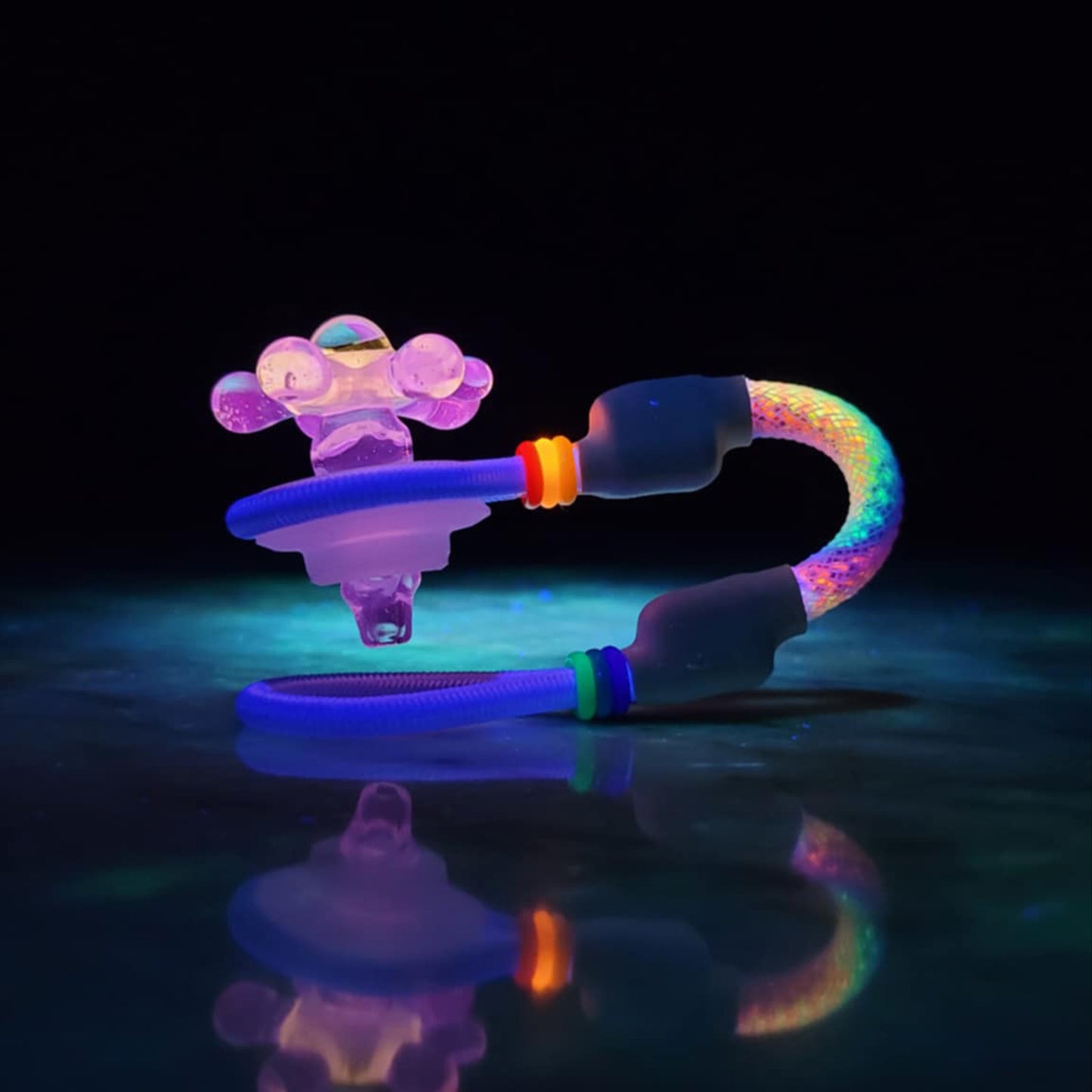 "Magic Kitty UV" OBE906 Glass X Tuff Tether Combo