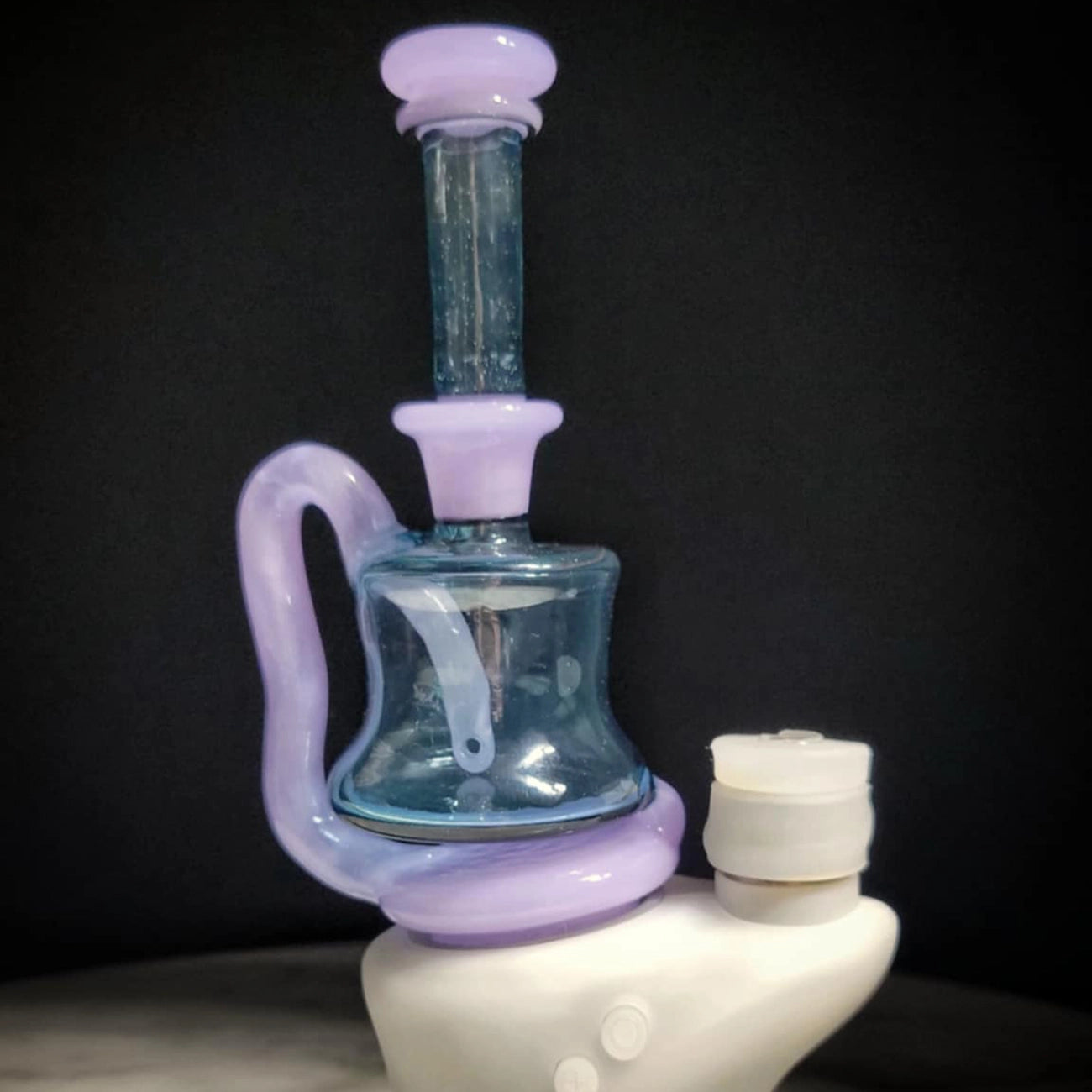 "Marina Cotton Candy CFL Minitube" Focus.V Attachment By Man Child Glass