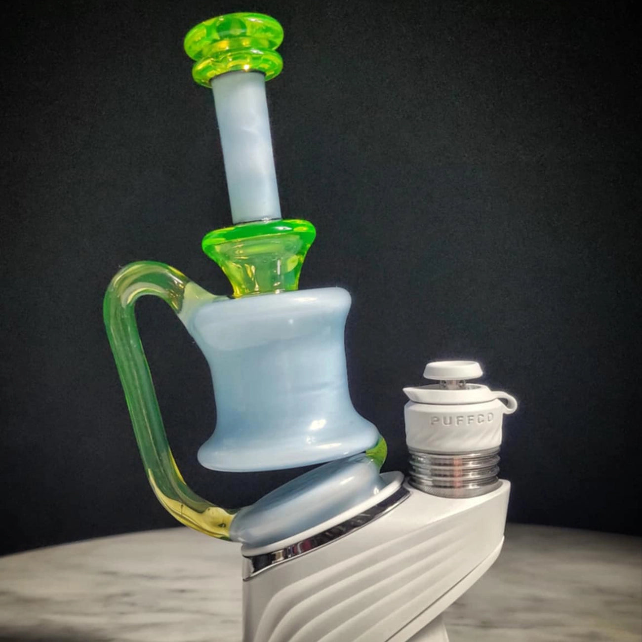 "UV Marina Ion Minitube" Puffco Attachment By Man Child Glass