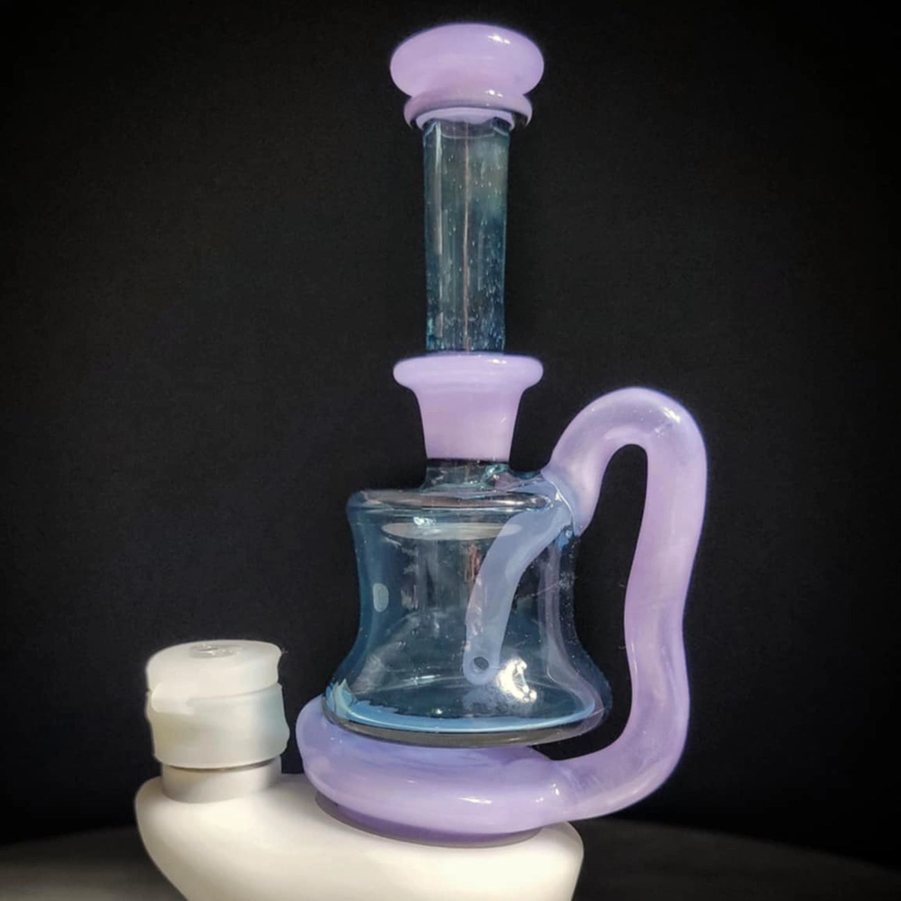 "Marina Cotton Candy CFL Minitube" Focus.V Attachment By Man Child Glass