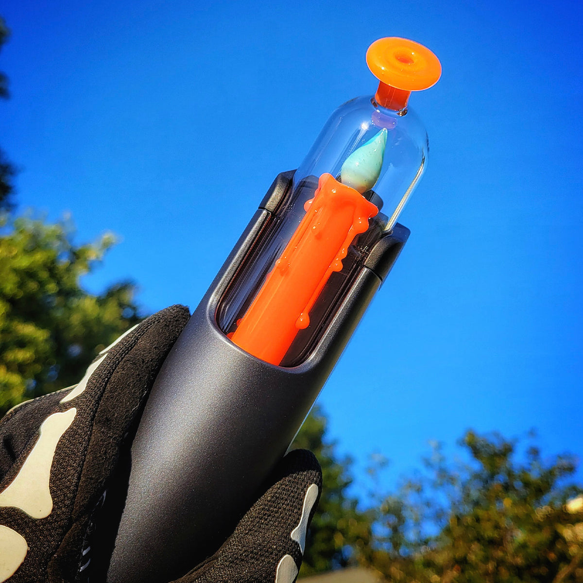"Orangie Meta Candle" Dr.Dabber Switch Go Attachment By Meademade Glass