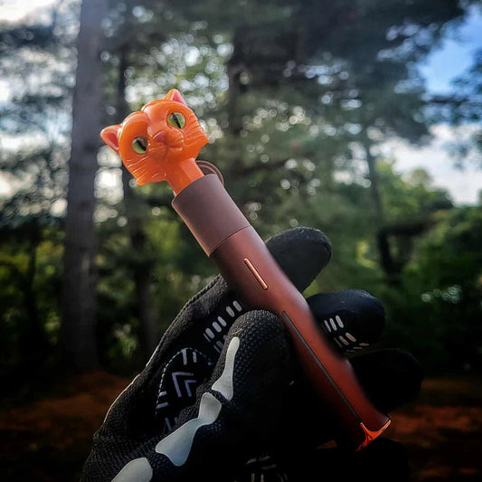 "Orange Kitty" Puffco Pivot Tip By Nathan Belmont Glass
