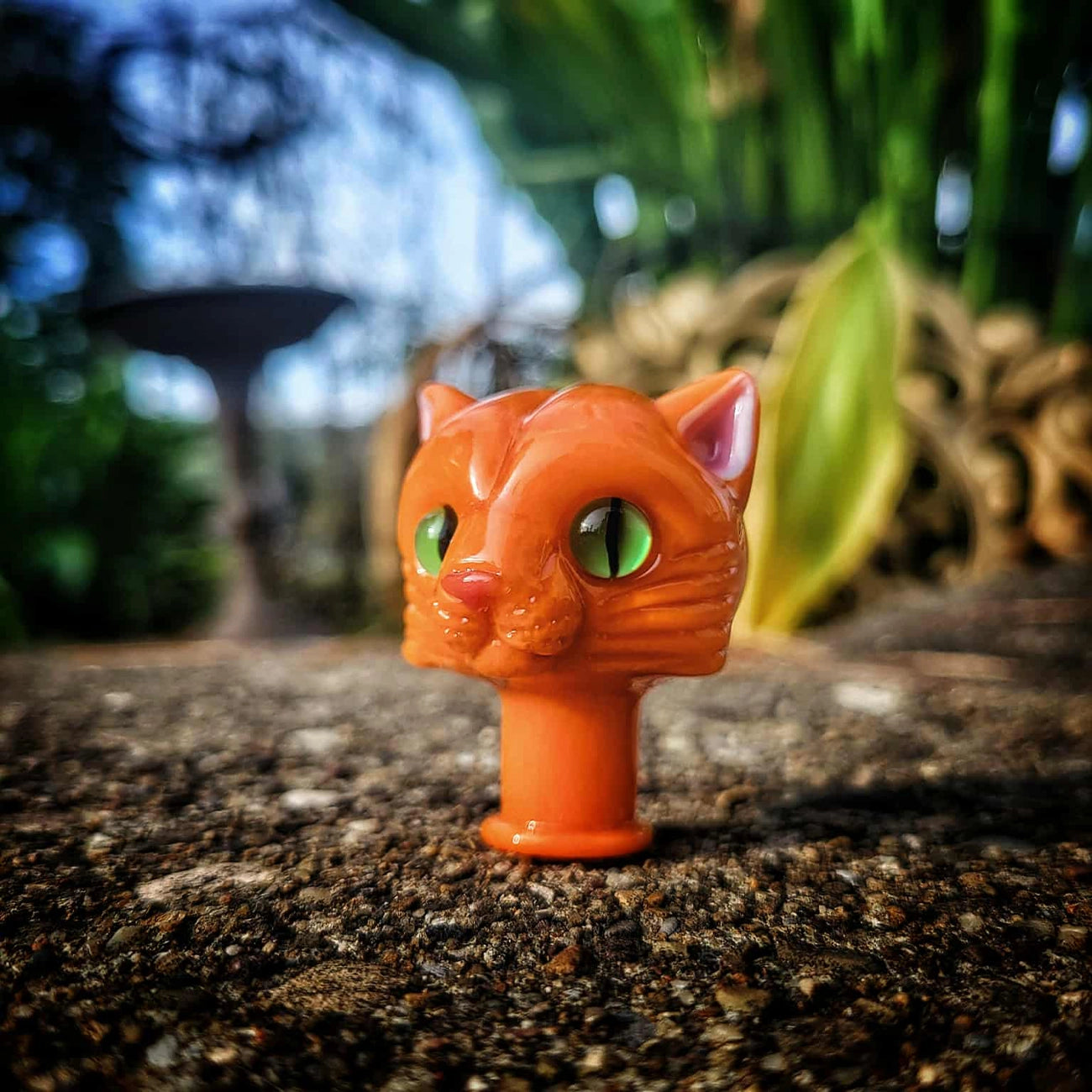 "Orange Kitty" Puffco Pivot Tip By Nathan Belmont Glass