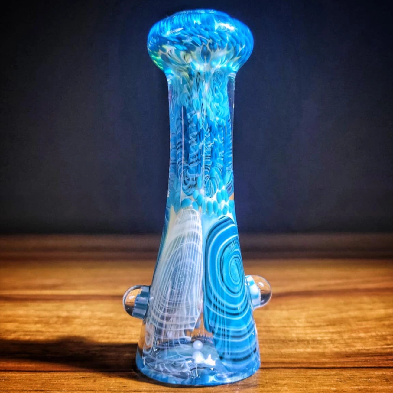 "Ocean Wigwag" Dry Puffco Attachment By Glass Berry Cupcake