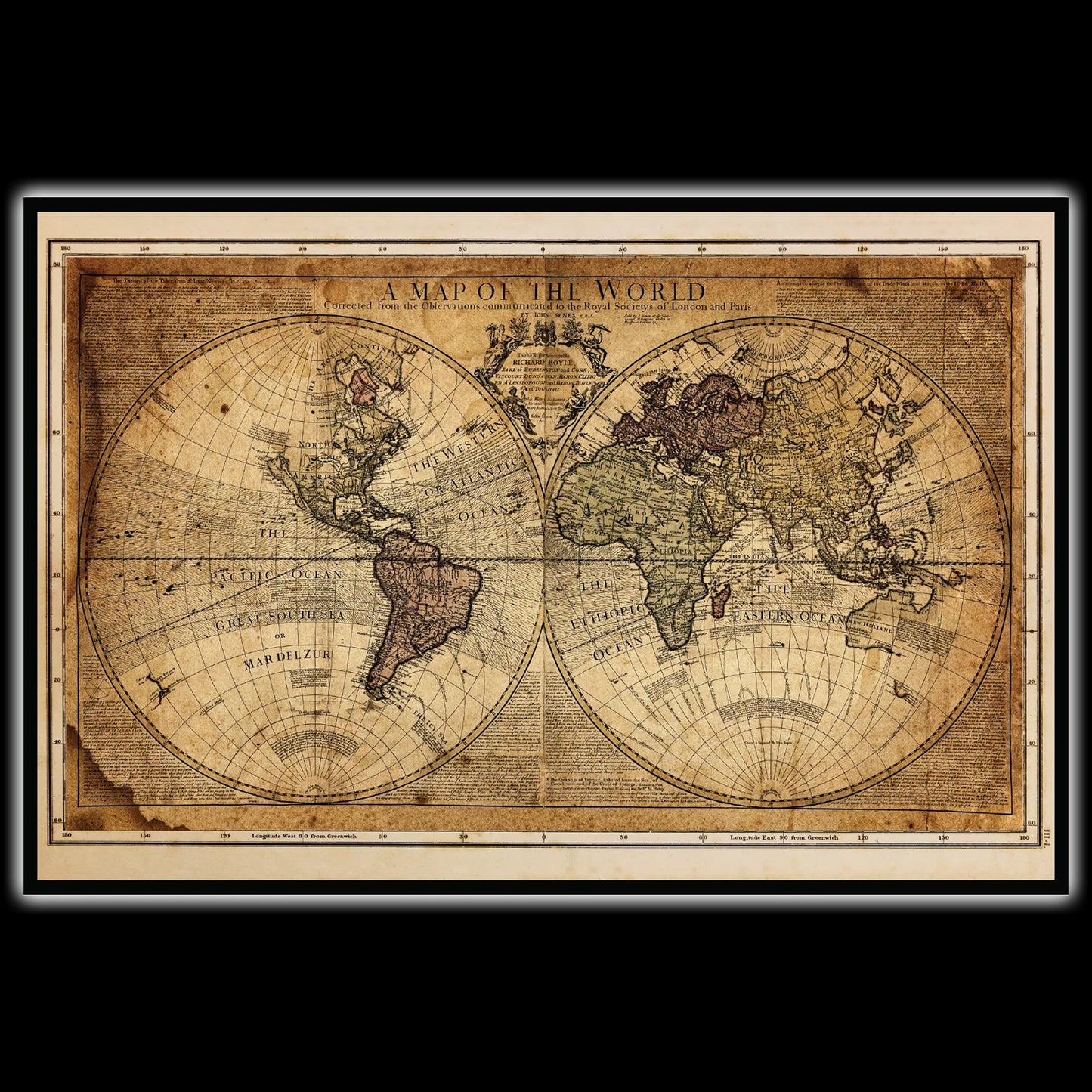 "Antique World Map" Moodmats