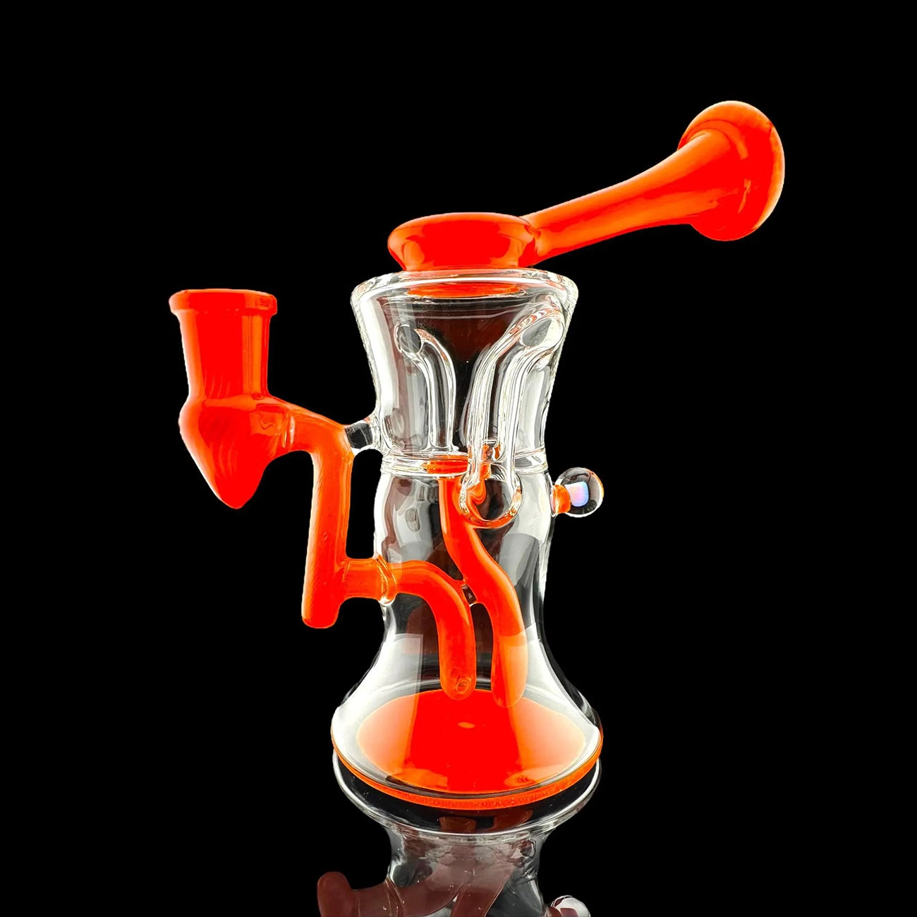 Iridescent Glass 8" "Orange Sherbert" Gilcycler