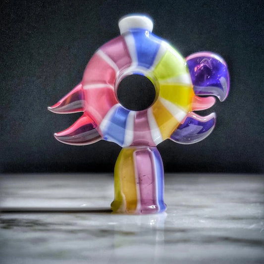 "UV Pinwheel Birdie" Puffco Pivot Tip By RJ Glass