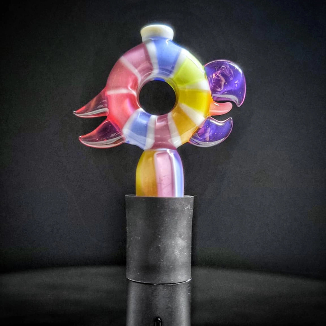 "UV Pinwheel Birdie" Puffco Pivot Tip By RJ Glass