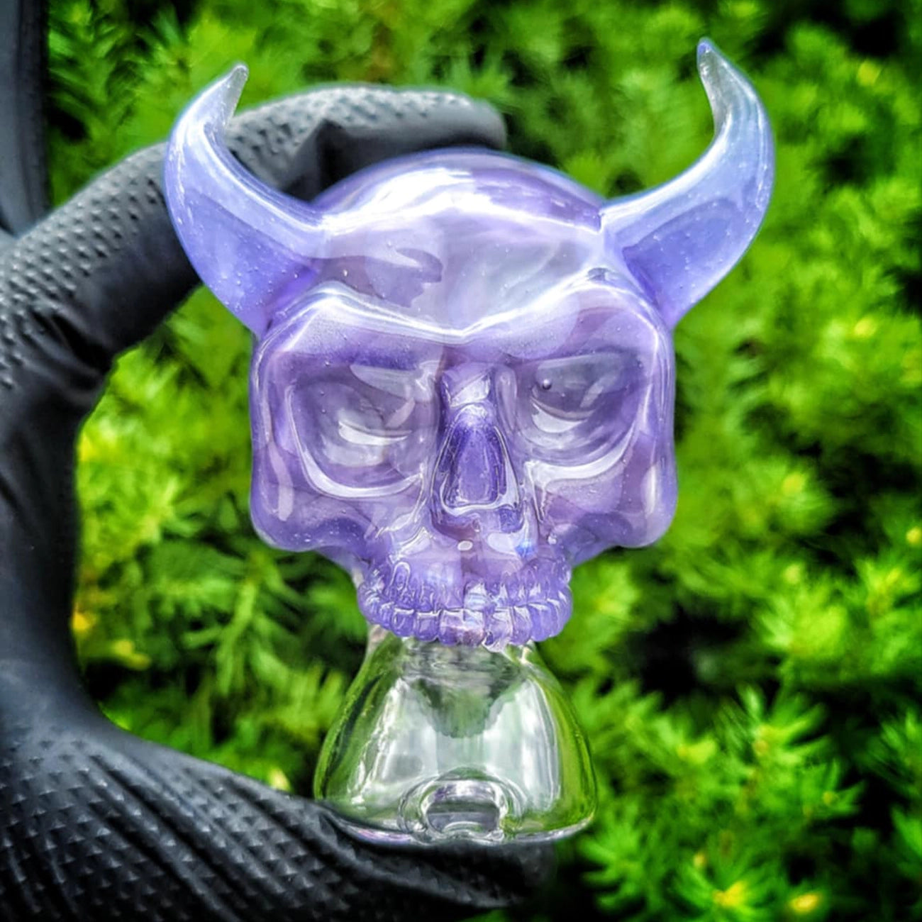 "UV Plum Skull" Focus.V Attachment By Sweeny Glass