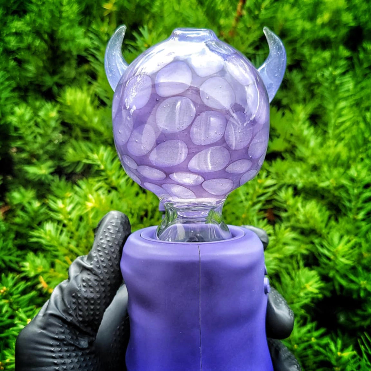 "UV Plum Skull" Focus.V Attachment By Sweeny Glass